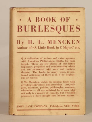 Item #20769 A Book of Burlesques. H. L. Mencken