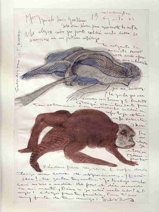 Item #21930 Illustrated letter to Luis Guillermo Piazza. Jose Luis Cuevas