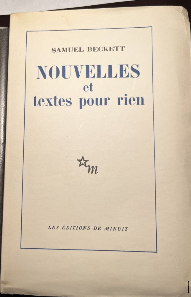 Item #29154 Nouvelles et Textes pour rien. Samuel Beckett.