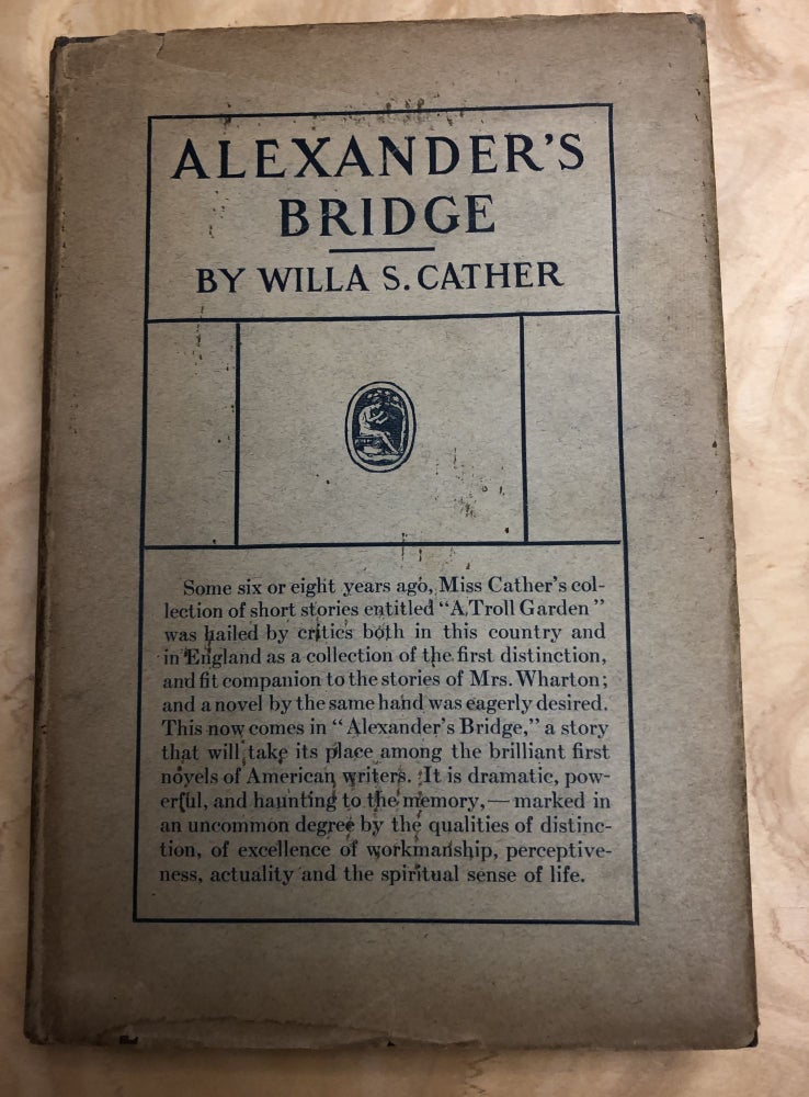 Item #32245 Alexander's Bridge. Willa S. Cather.