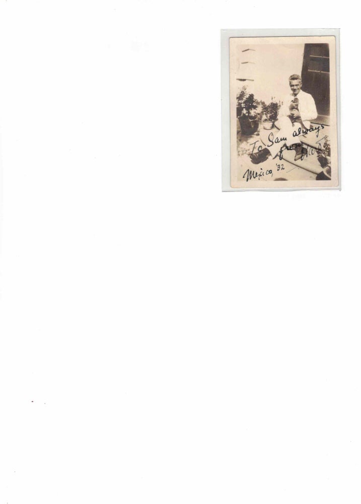 Item #32722 Photograph of Hart Crane, inscribed to Samuel Loveman. Hart Crane.
