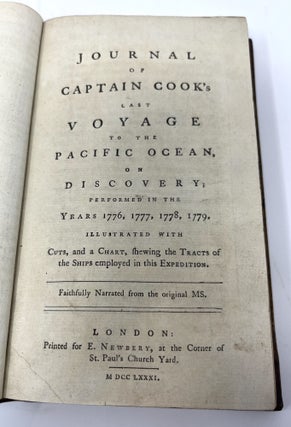 Item #33045 Journal of Captain Cook's Last Voyage to the Pacific Ocean, on Discovery; Performed...